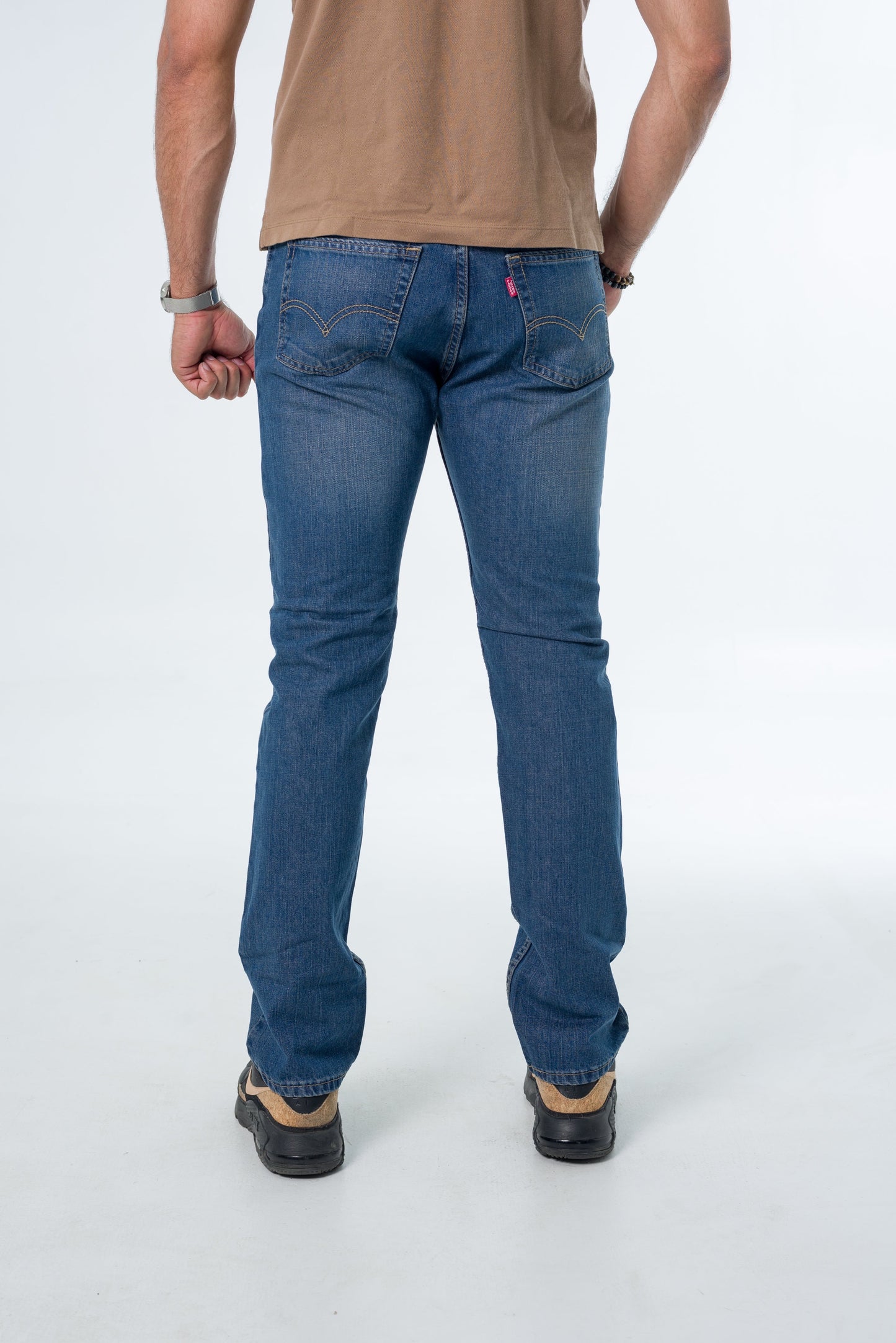 Straight Leg Washed Out 2510 Recto 12oz Azul Ocre