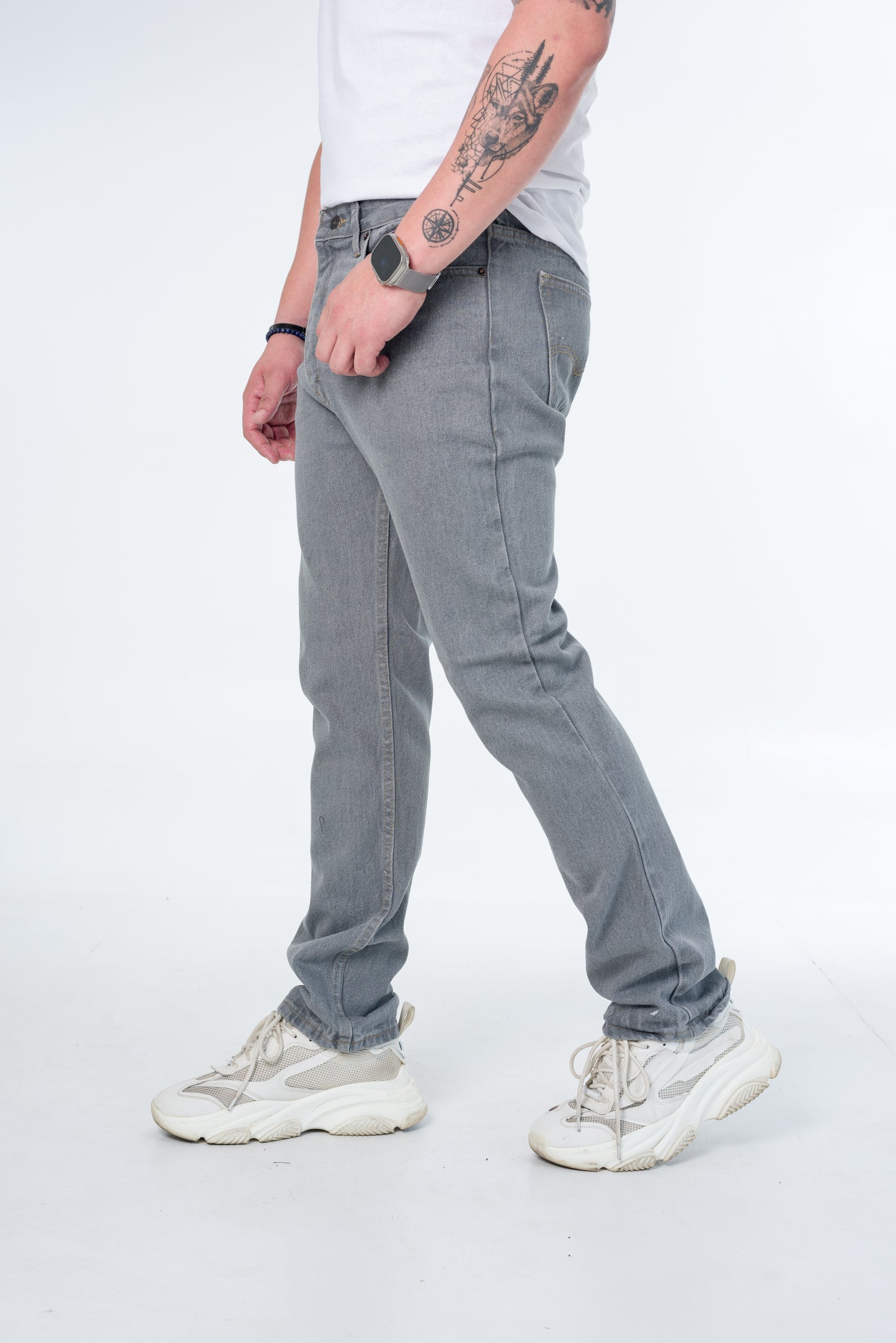 Straight Leg Recto 2510 Tela 14oz Gris Stone