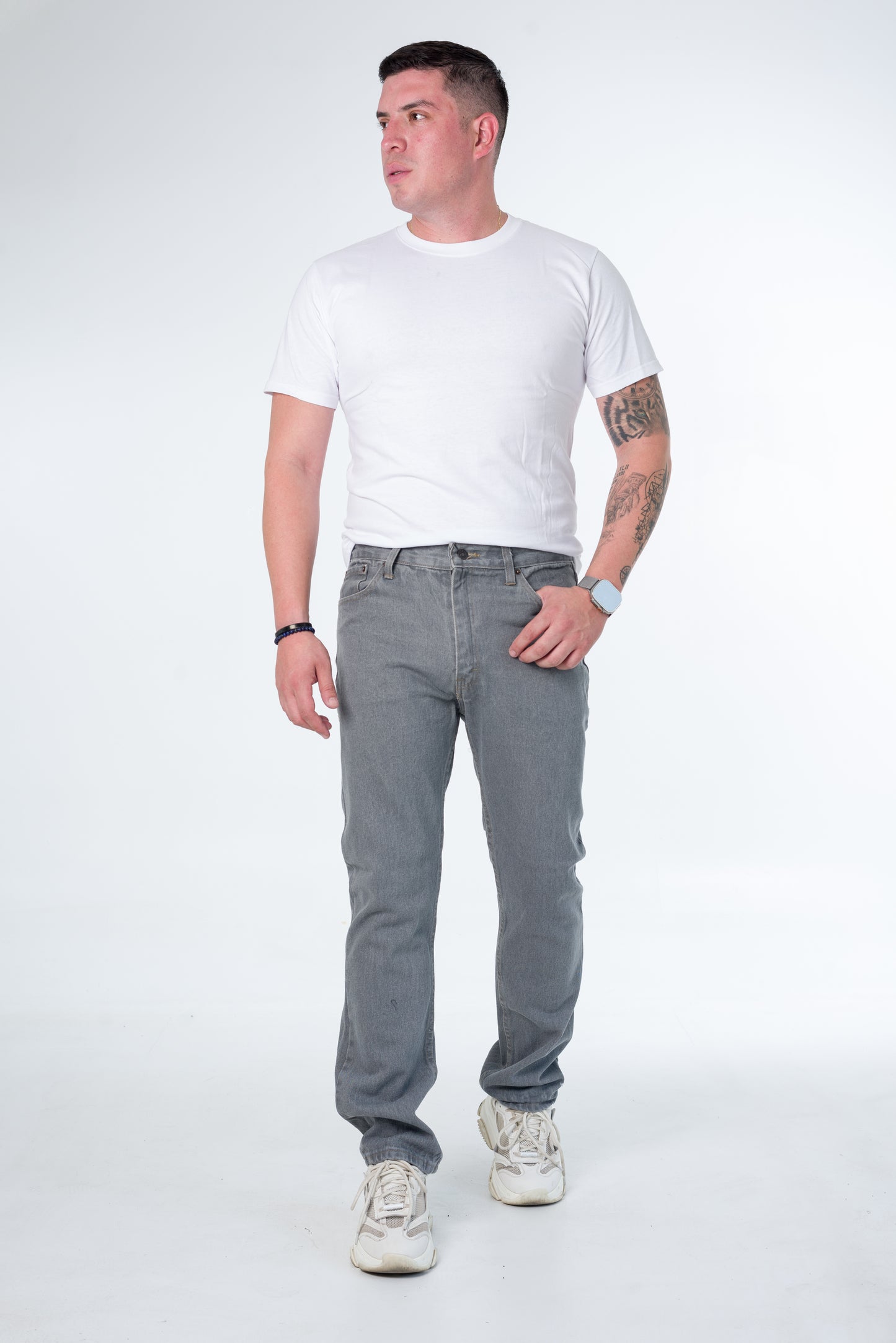 Straight Leg Recto 2510 Tela 14oz Gris Stone