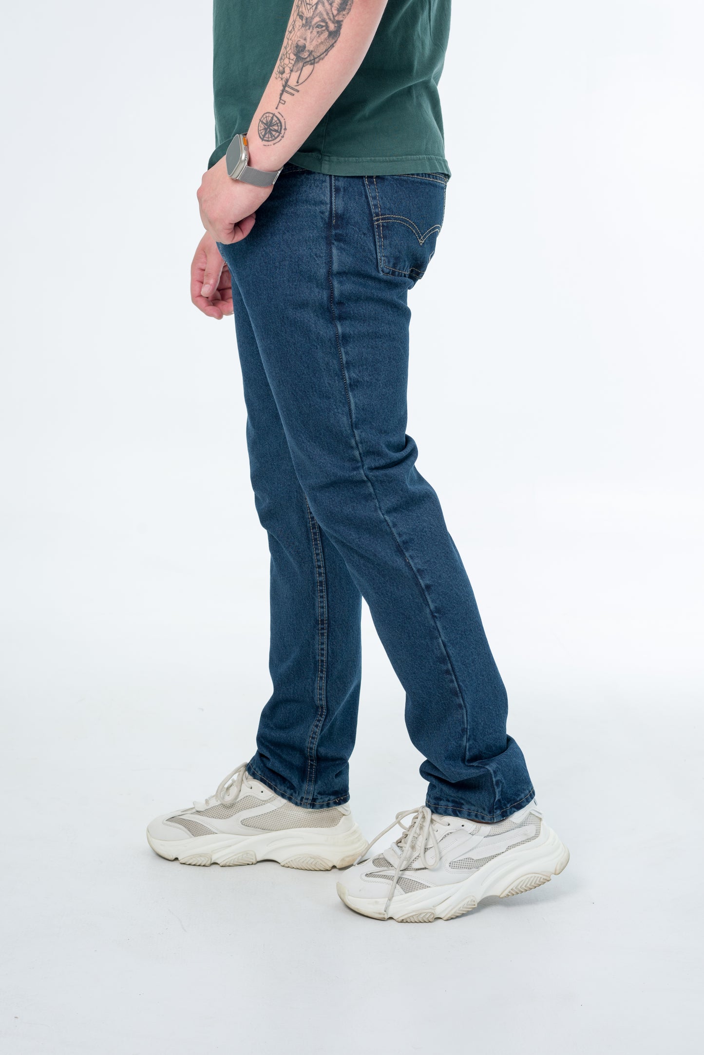 Straight Leg Recto 2510 Tela 14oz Petroleo deslavado