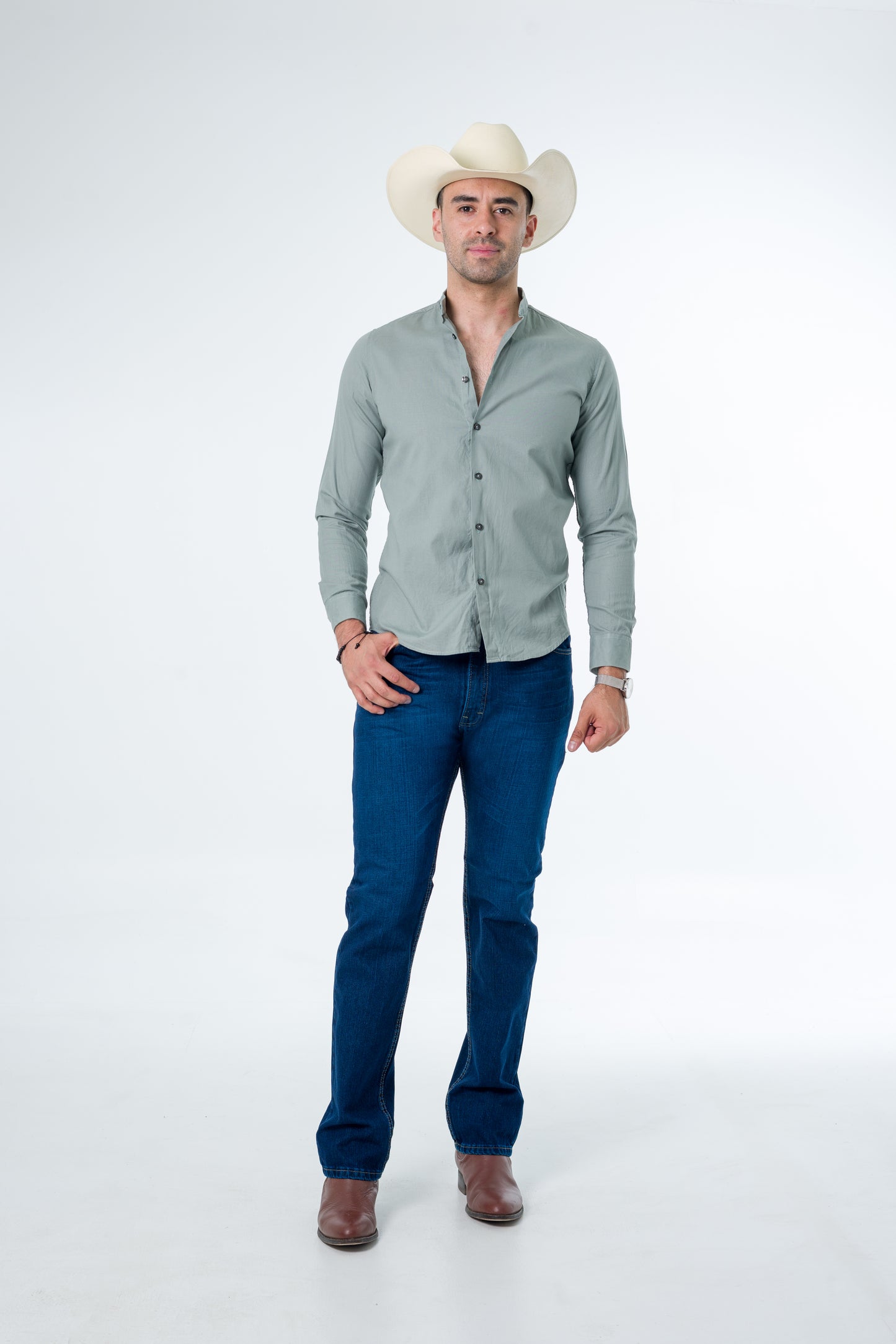 Straight Leg Washed Out 2510 Recto Azul turquesa