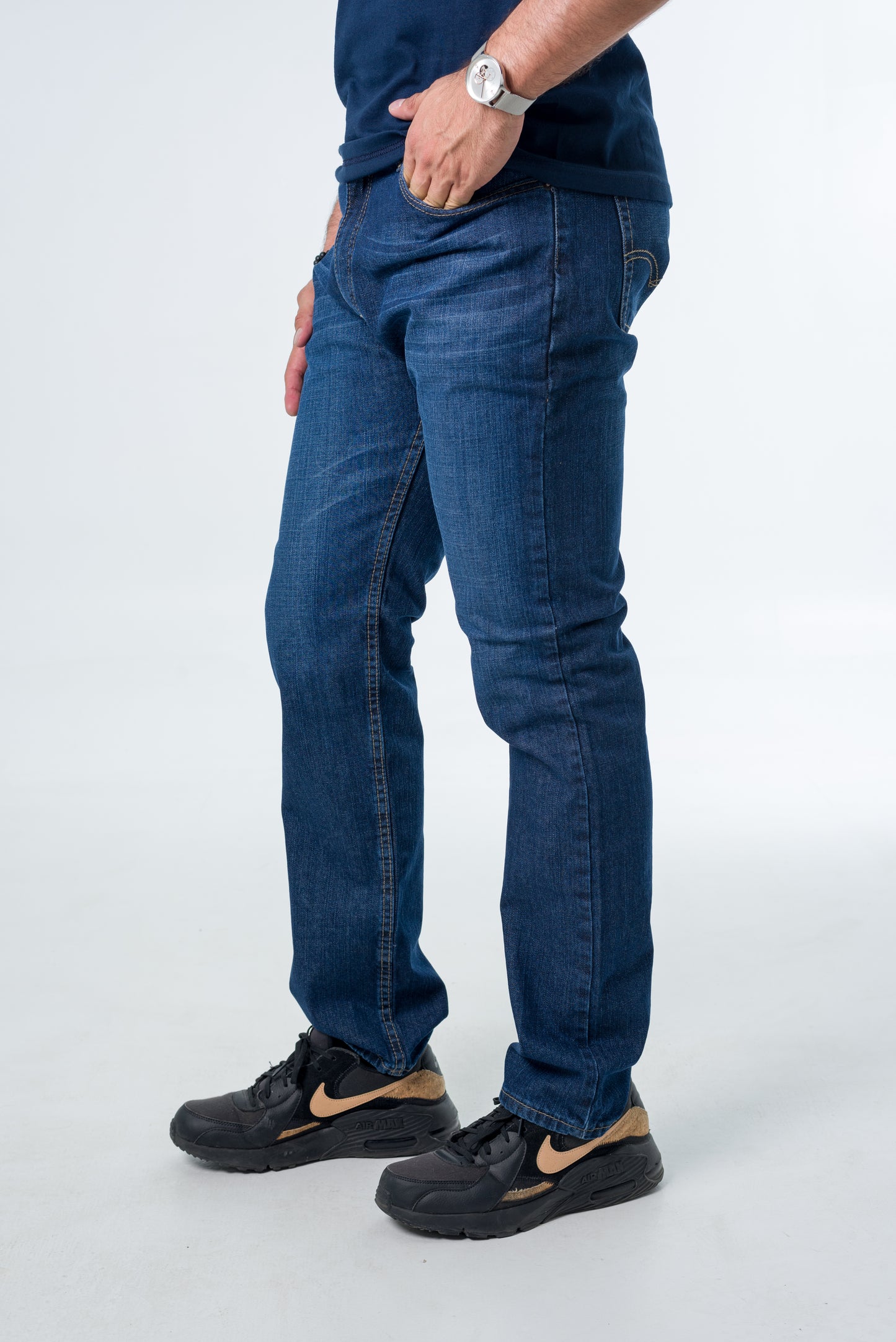 Straight Leg Washed Out 2510 Recto Azul stone