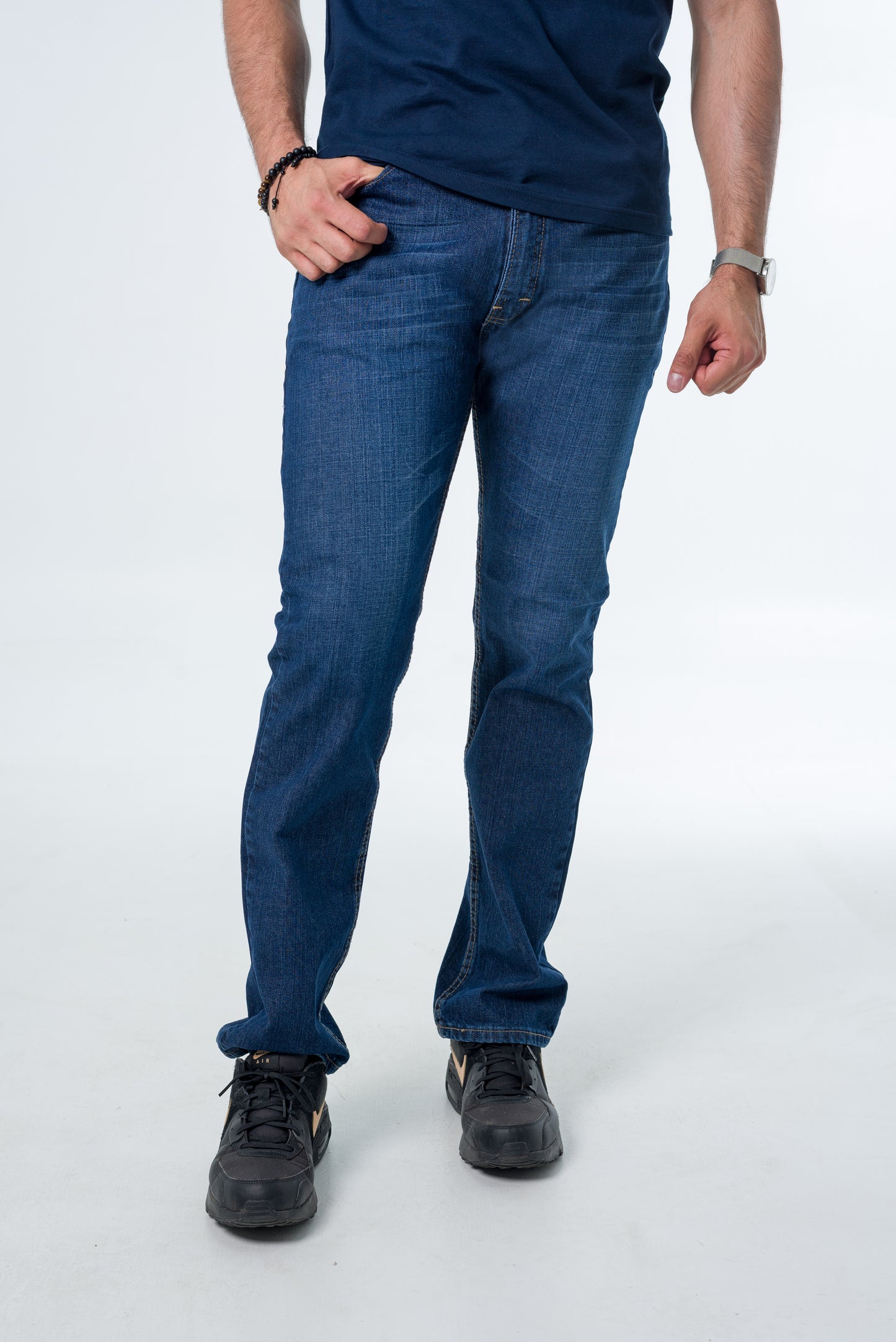 Straight Leg Washed Out 2510 Recto Azul stone