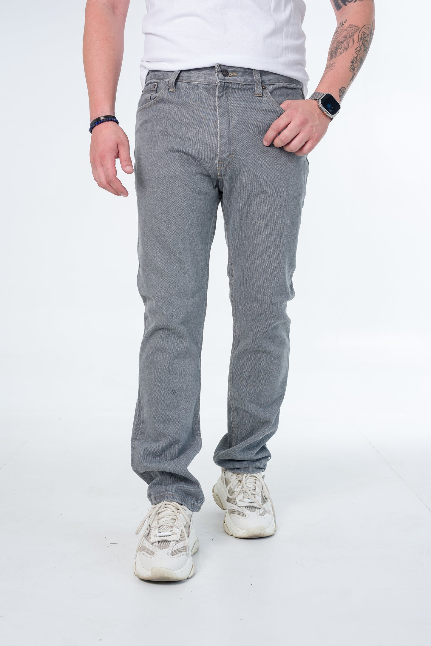 Straight Leg Recto 2510 Tela 14oz Gris Stone
